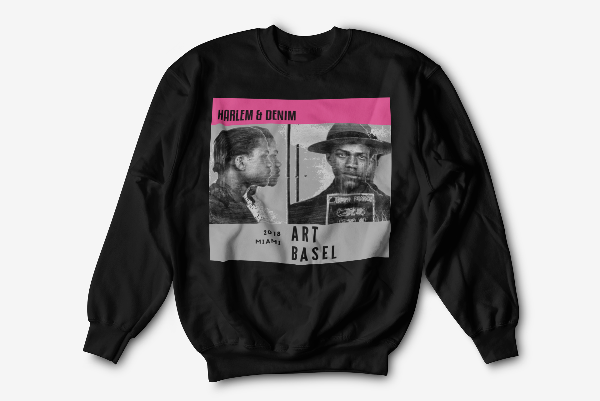 Art Basel x Malcolm X Crewneck Sweatshirt HARLEM DENIM VINTAGE BOUTIQUE